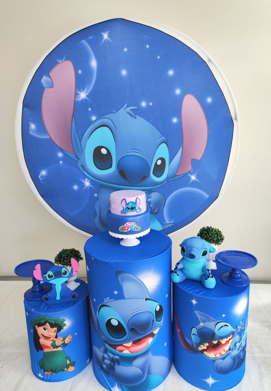Kit Stitch Azul - Opção 2  - Elisete Festas Kit Pegue e Monte