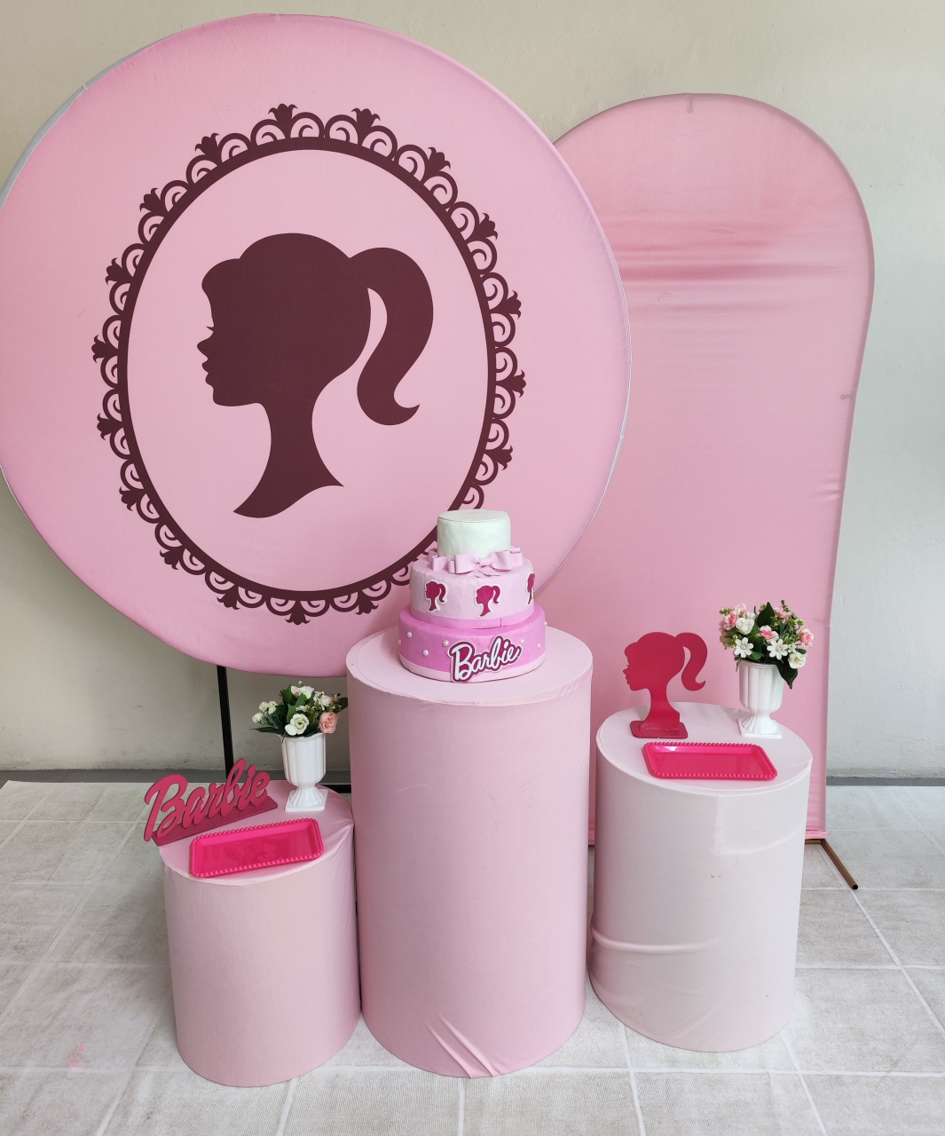 Kit Barbie Rosto Moldura Opção Plus - Elisete Festas Kit Pegue e Monte