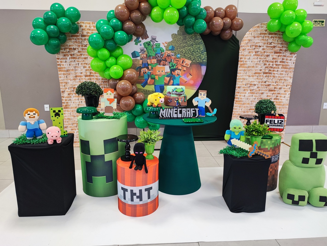 Montagem Minecraft 6 - Elisete Festas Kit Pegue e Monte