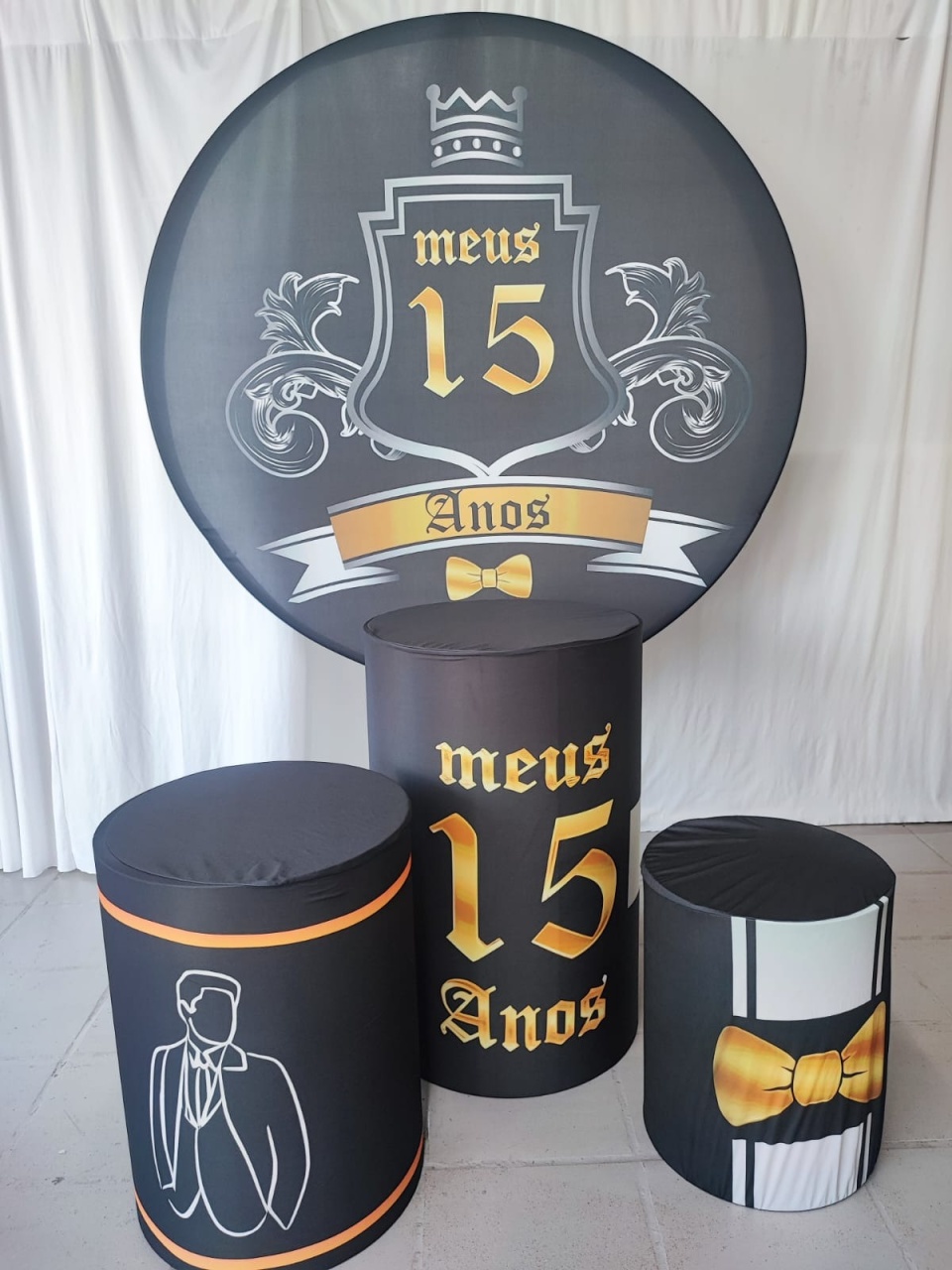Kit Adulto 15 Anos Masculino - Opção 2  - Elisete Festas Kit Pegue e Monte