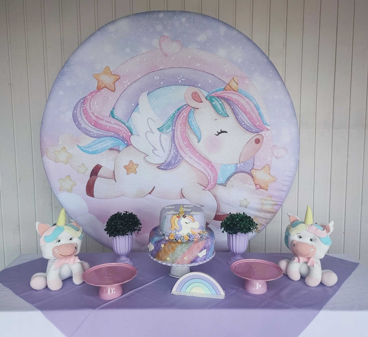 Kit Unicórnio Cute - Opção 1 - Elisete Festas Kit Pegue e Monte