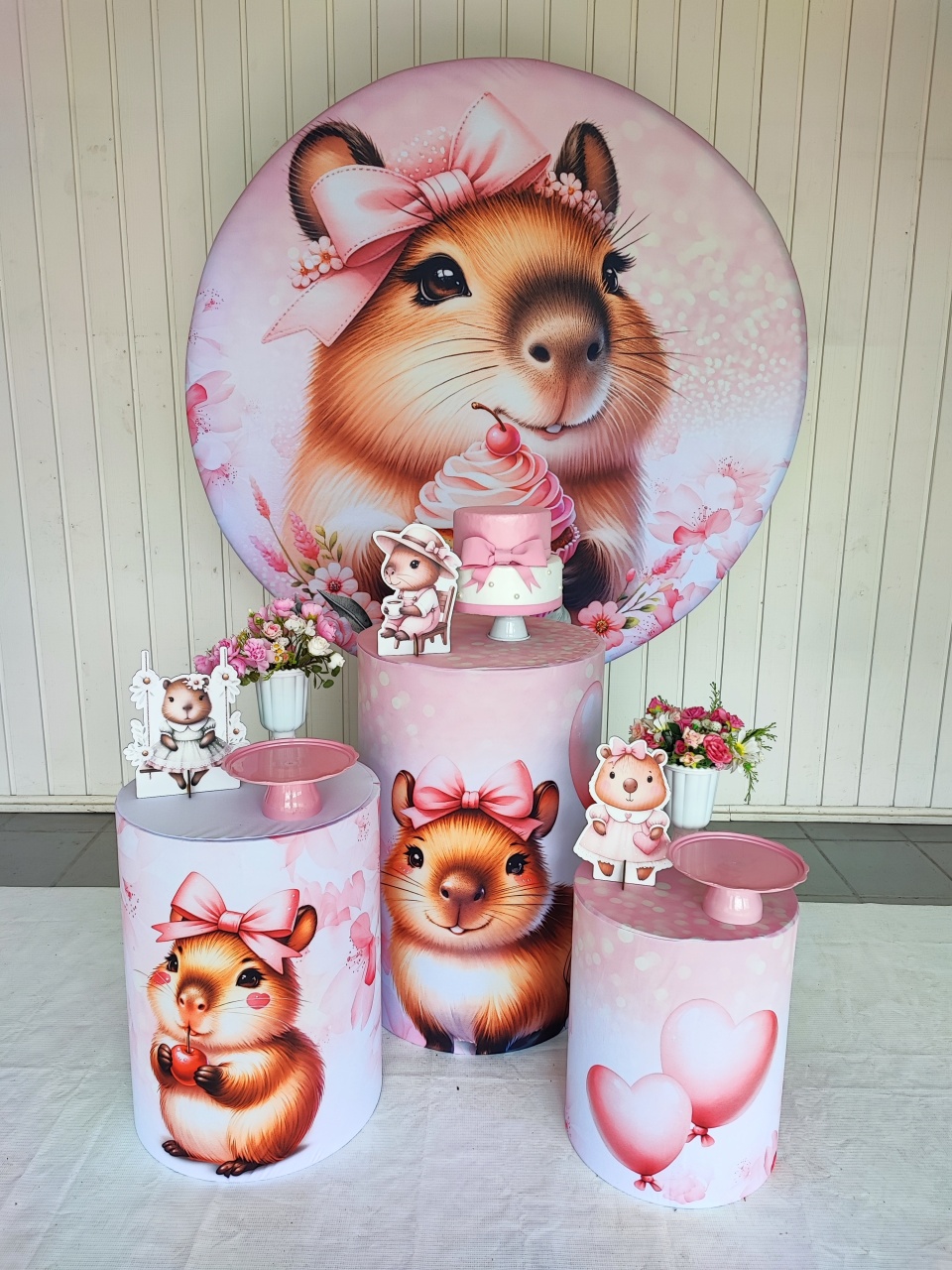 Kit Capivara Cute Opção 2 - Elisete Festas Kit Pegue e Monte