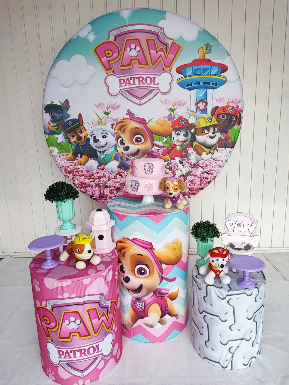 Kit Patrulha Canina Menina Opção  2 - Elisete Festas Kit Pegue e Monte