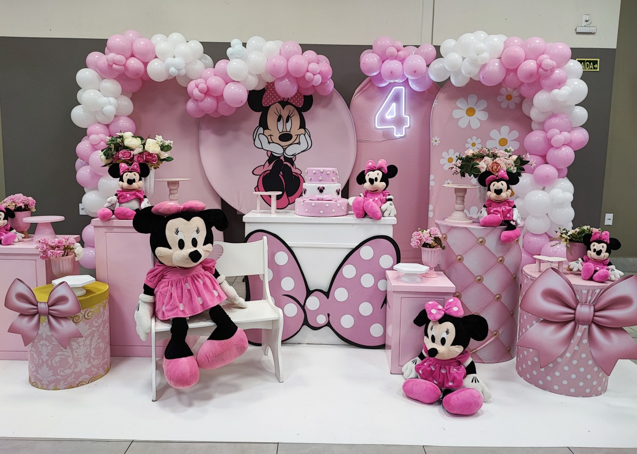 Montagem Mine Rosa 4 - Elisete Festas Kit Pegue e Monte