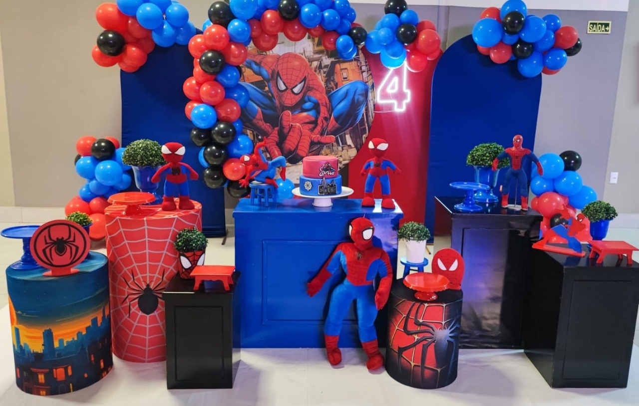 Montagem Homem Aranha  2 - Elisete Festas Kit Pegue e Monte