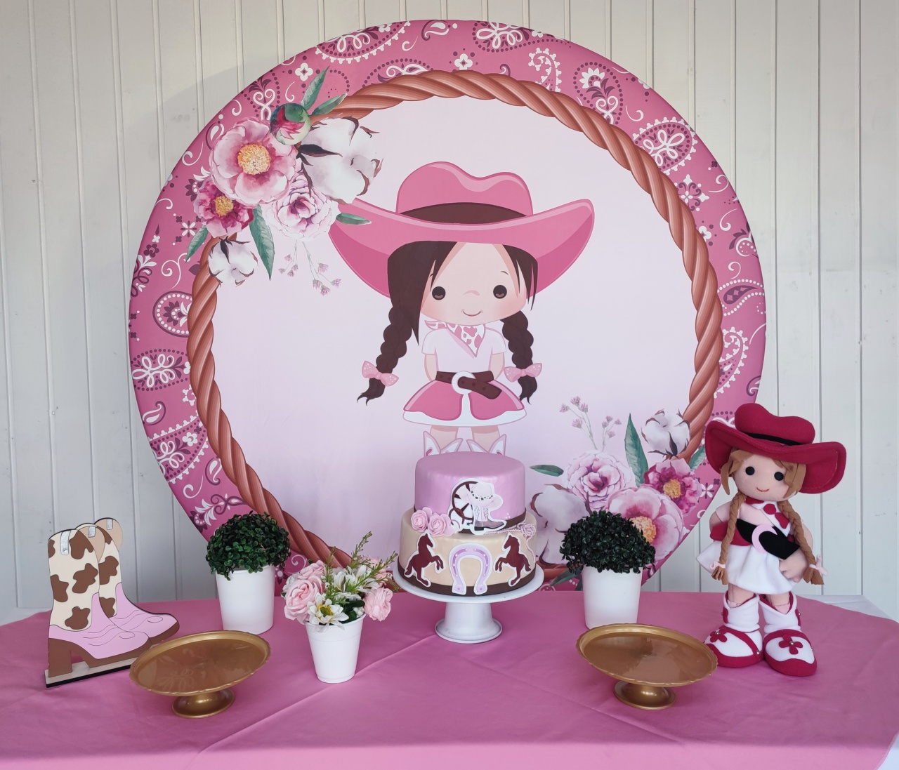 Kit  Fazendinha Menina Cawtry _ Opção 1 - Elisete Festas Kit Pegue e Monte
