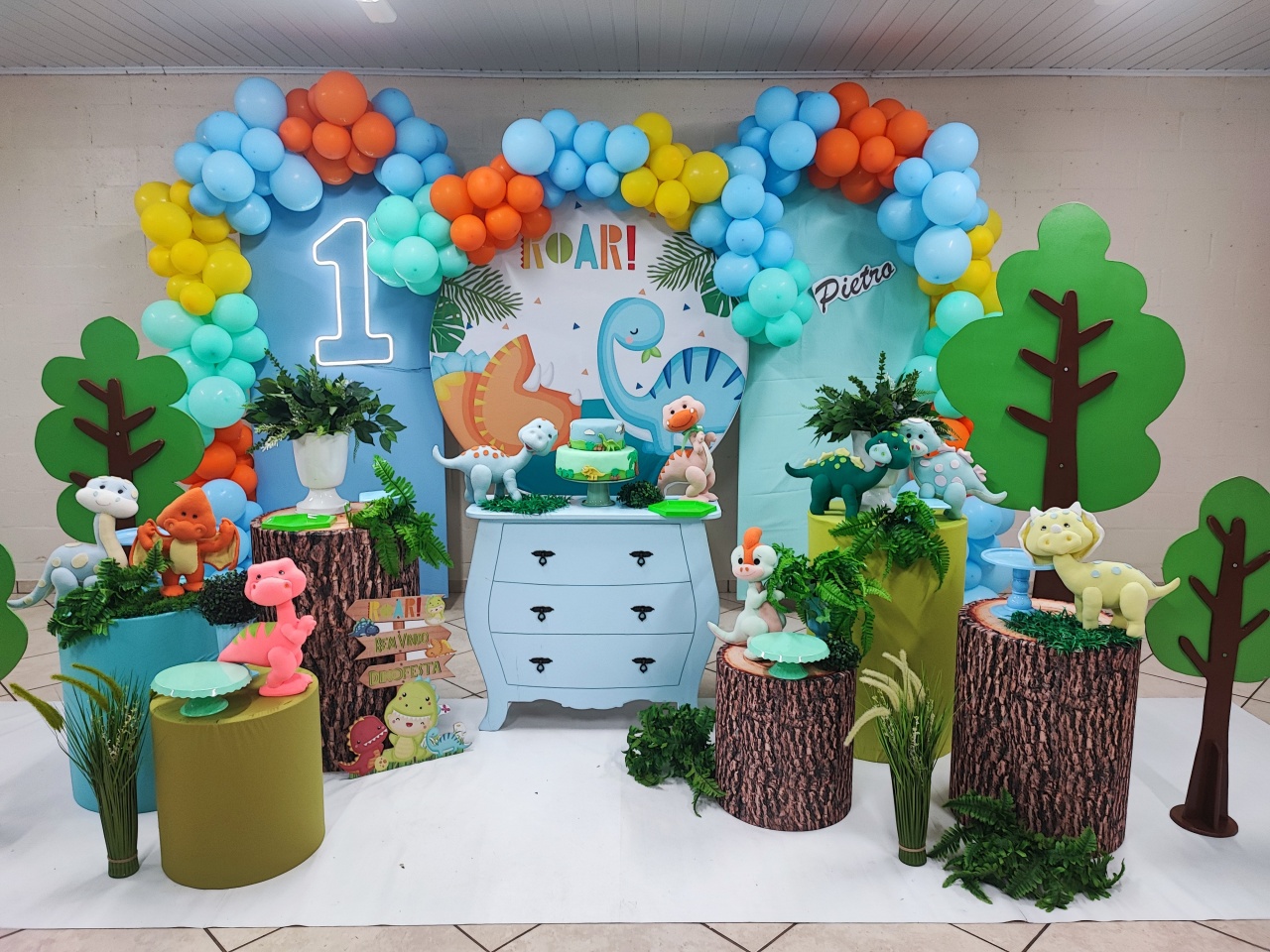 Montagem Dino Baby 1 - Elisete Festas Kit Pegue e Monte