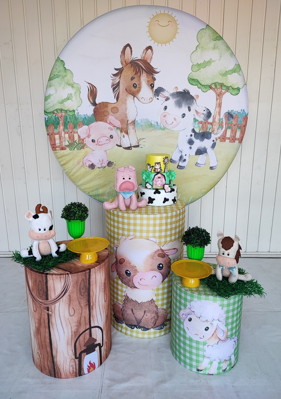 Kit Fazendinha Menino Baby - Opção 2 - Elisete Festas Kit Pegue e Monte