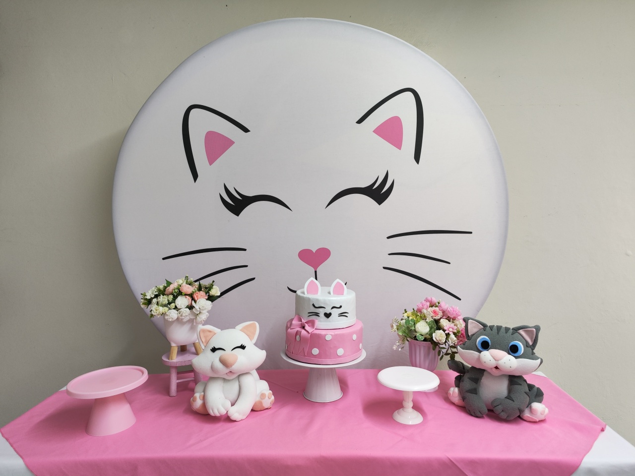 Kit Gatinho ( Rosa Rosto) Opçao 1 - Elisete Festas Kit Pegue e Monte