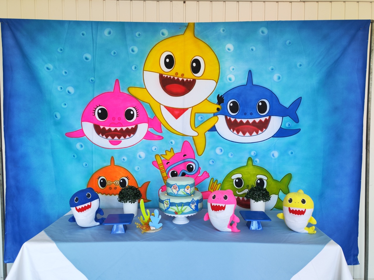 Kit  Baby Shark  Retangular - Elisete Festas Kit Pegue e Monte