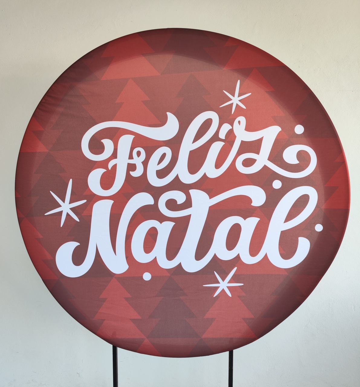 Painel Natal (Escrita/Bordo) + Estrutura 1.50 - Elisete Festas Kit Pegue e Monte