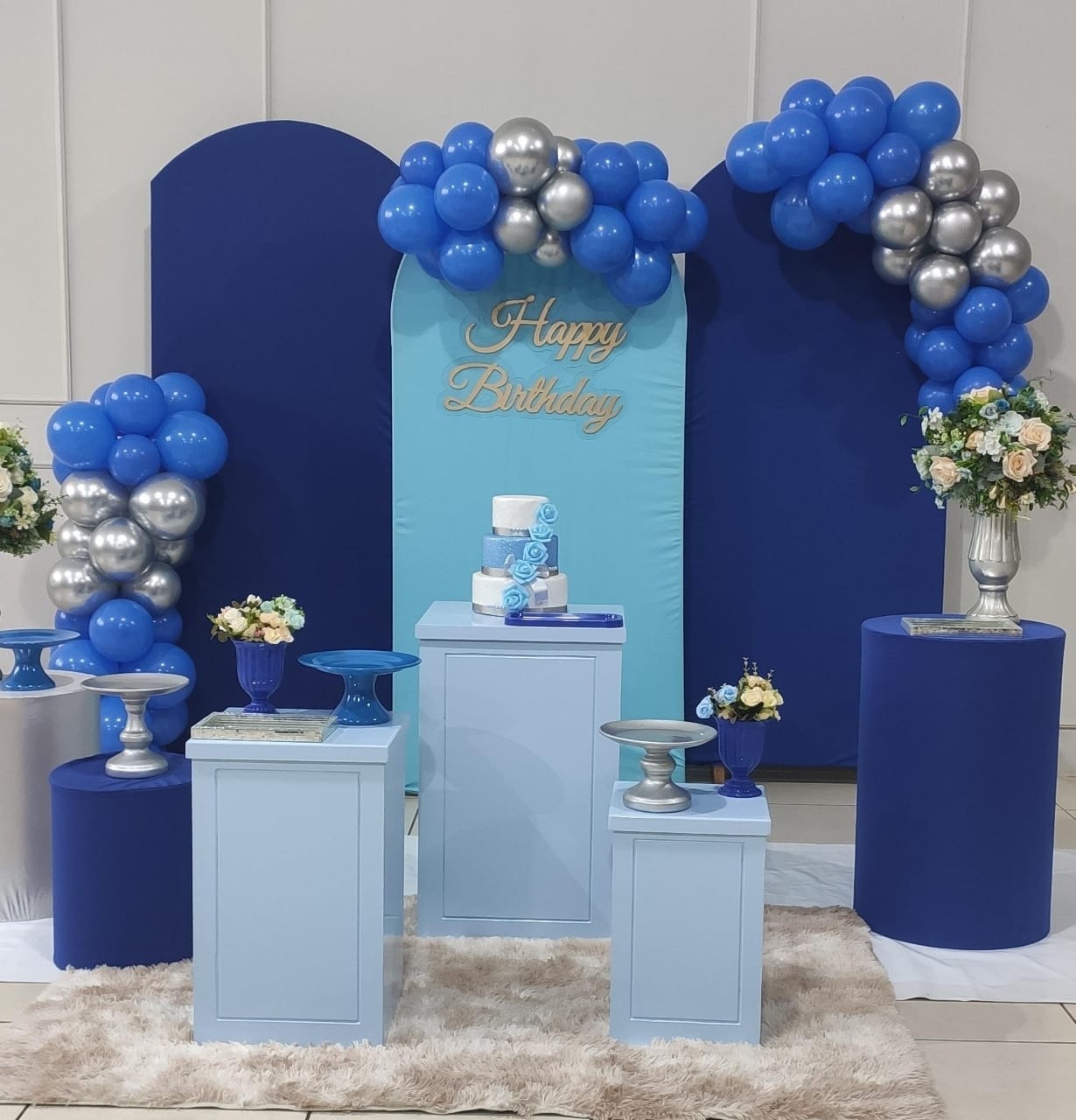 Montagem 15 Anos  Azul  - Elisete Festas Kit Pegue e Monte
