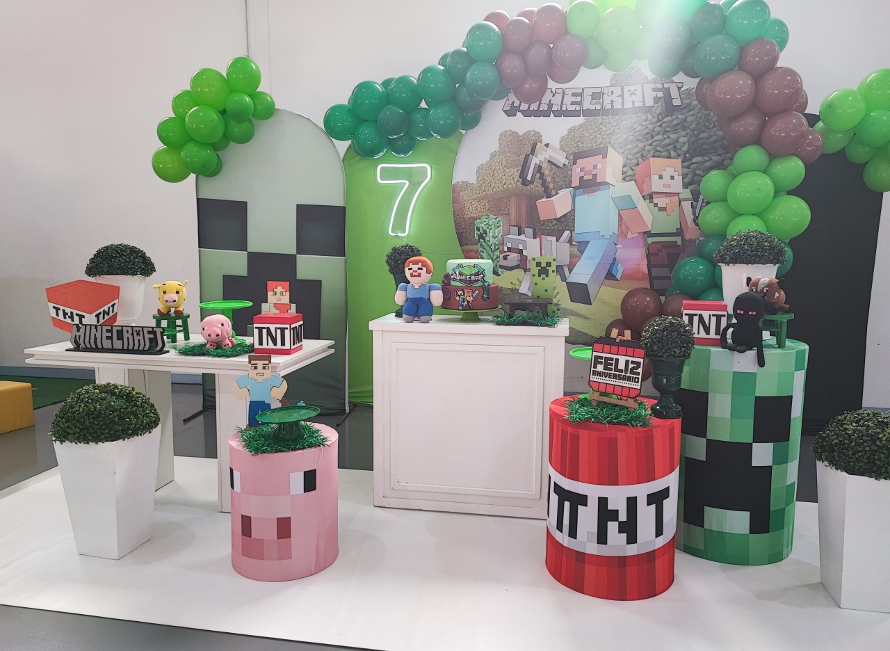 Montagem Minecraft 7 - Elisete Festas Kit Pegue e Monte