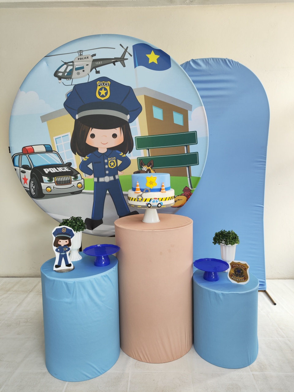 Kit Polícia Menina Opção Plus  - Elisete Festas Kit Pegue e Monte