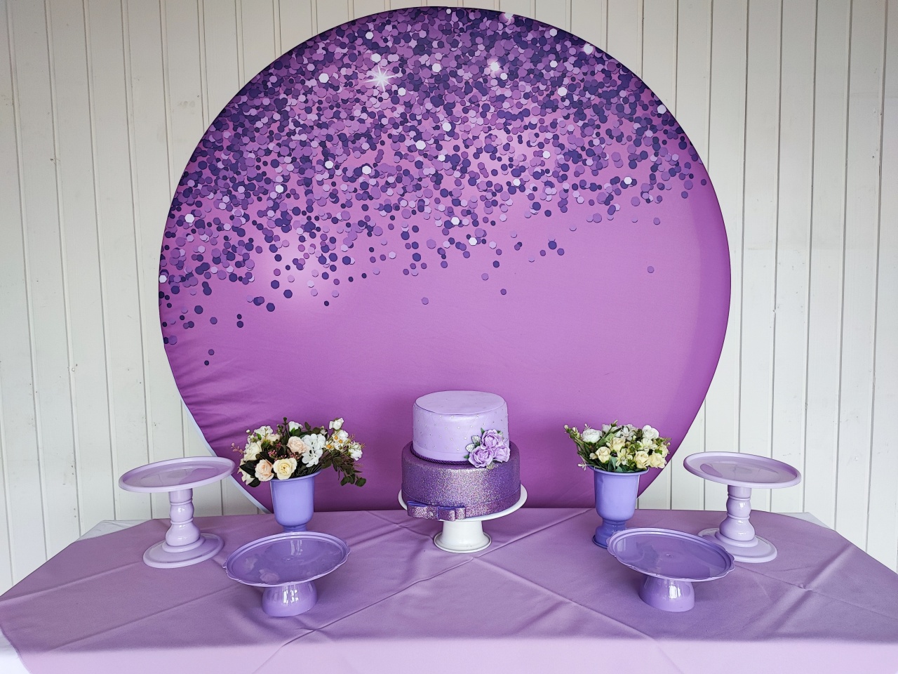 Kit Adulto Gliter  Lilas  ( Opçao 1) - Elisete Festas Kit Pegue e Monte