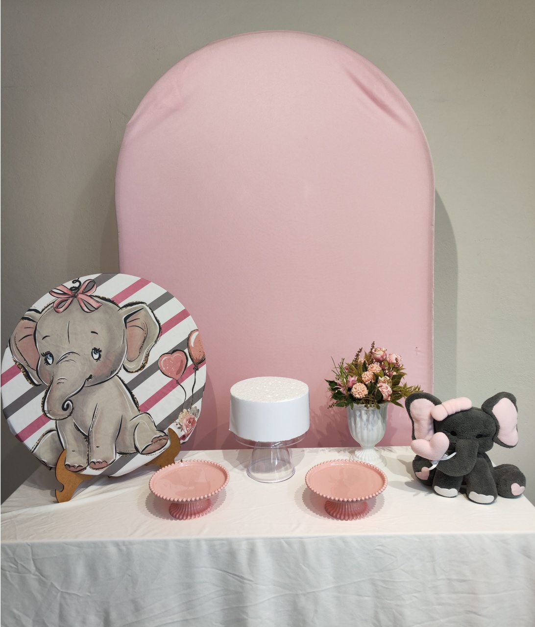 Míni Kit Elefantinho Rosa Opção 2 - Elisete Festas Kit Pegue e Monte