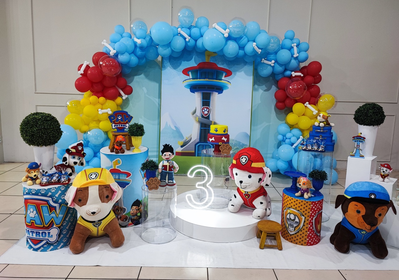 Montagem  Patrulha Canina - Elisete Festas Kit Pegue e Monte