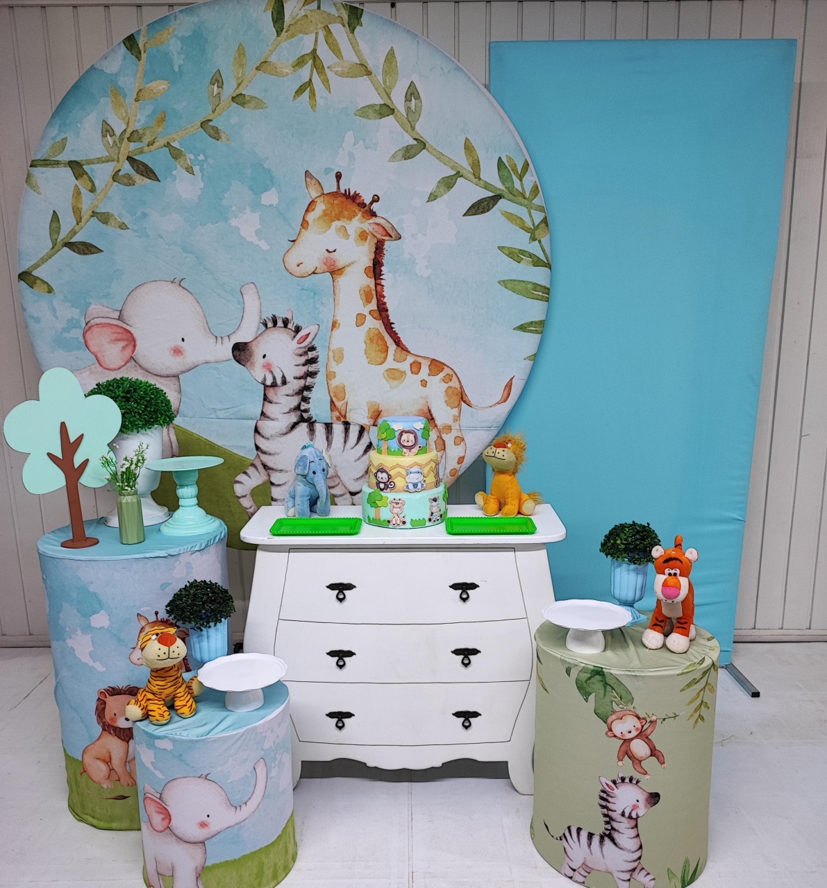 Kit Safari Baby Opção Plus  - Elisete Festas Kit Pegue e Monte