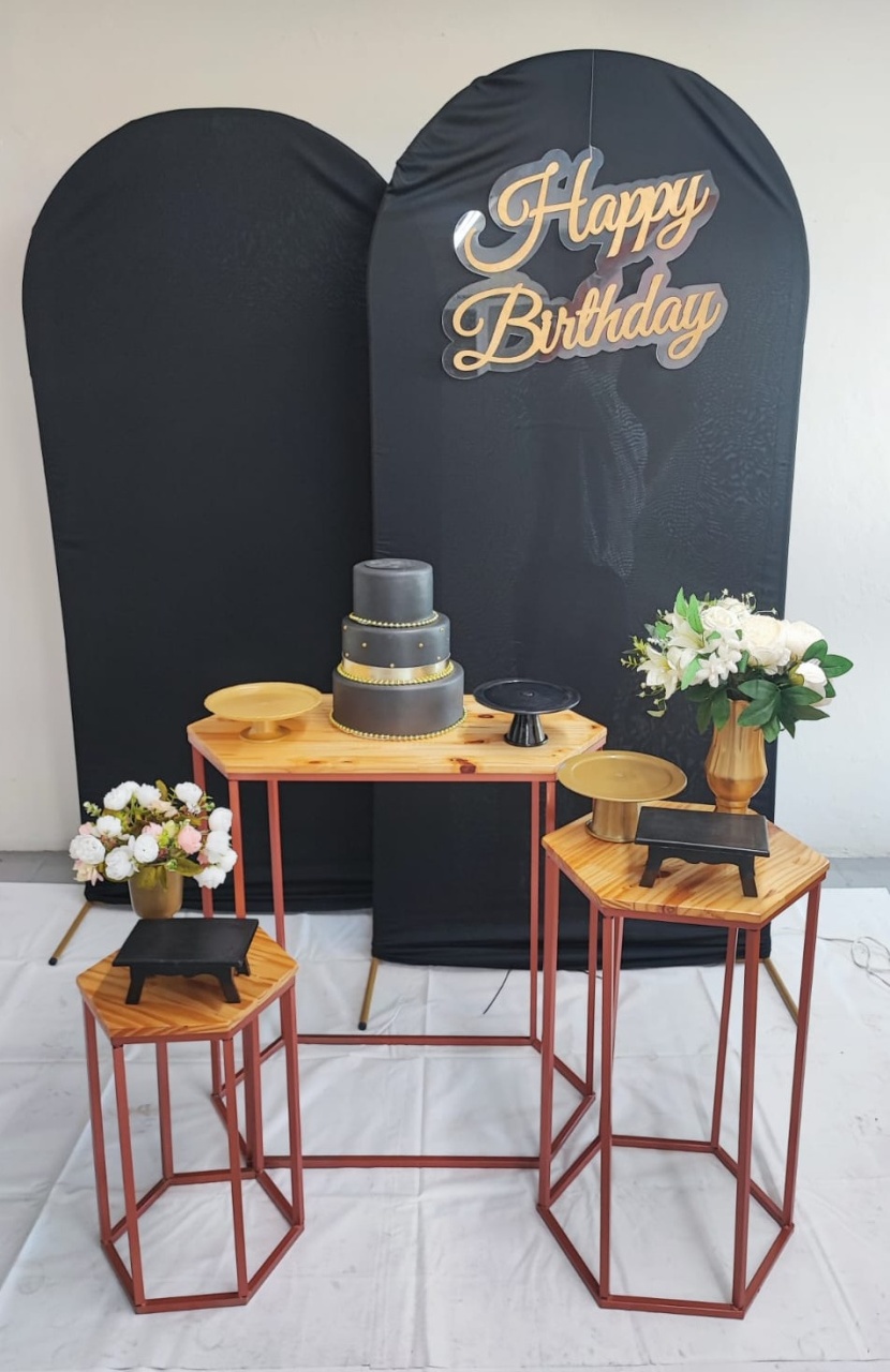 Kit Adulto Preto  Casadinho  ( Com Acrilico )  - Elisete Festas Kit Pegue e Monte