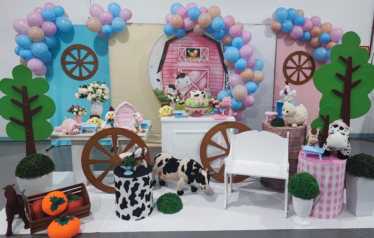 Montagem Fazendinha  Menina Candy - Elisete Festas Kit Pegue e Monte
