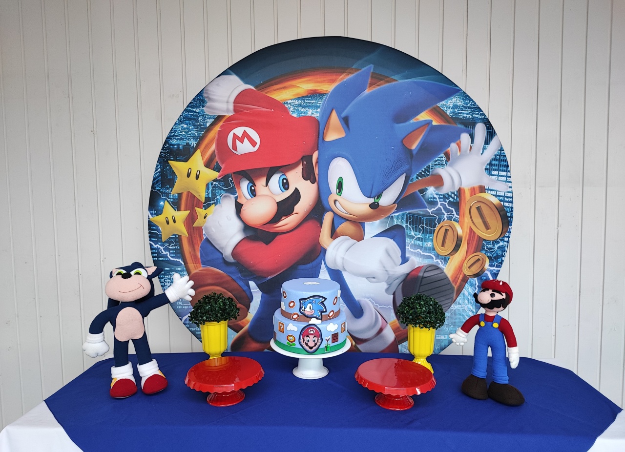 Kit Super Mario E Sonic ( Opçao 1) - Elisete Festas Kit Pegue e Monte