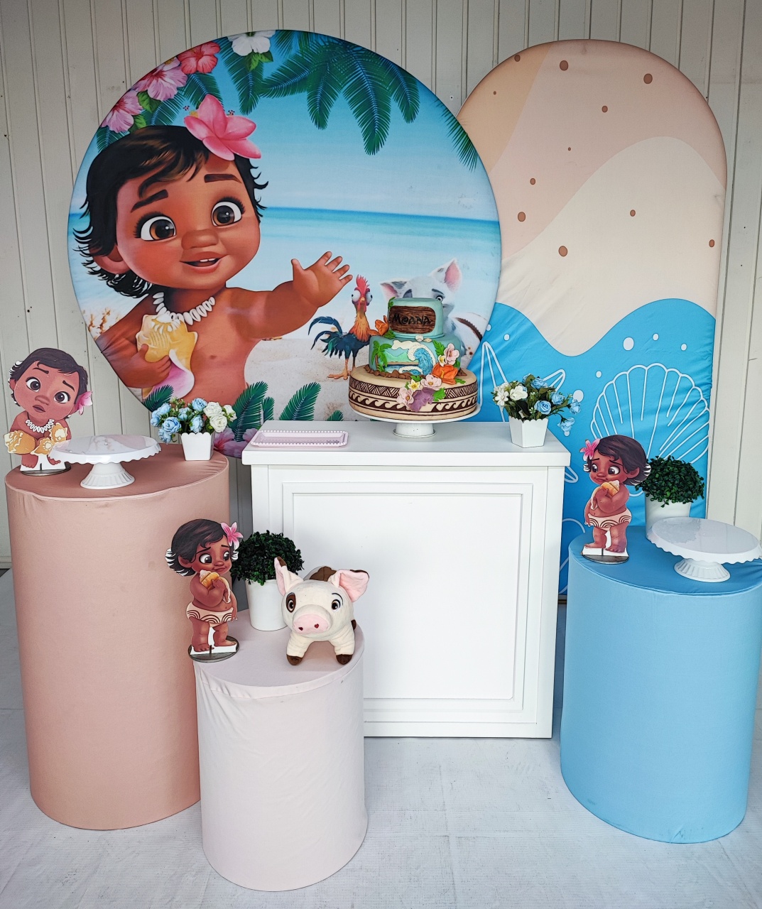Kit Moana Baby Opção Plus - Elisete Festas Kit Pegue e Monte