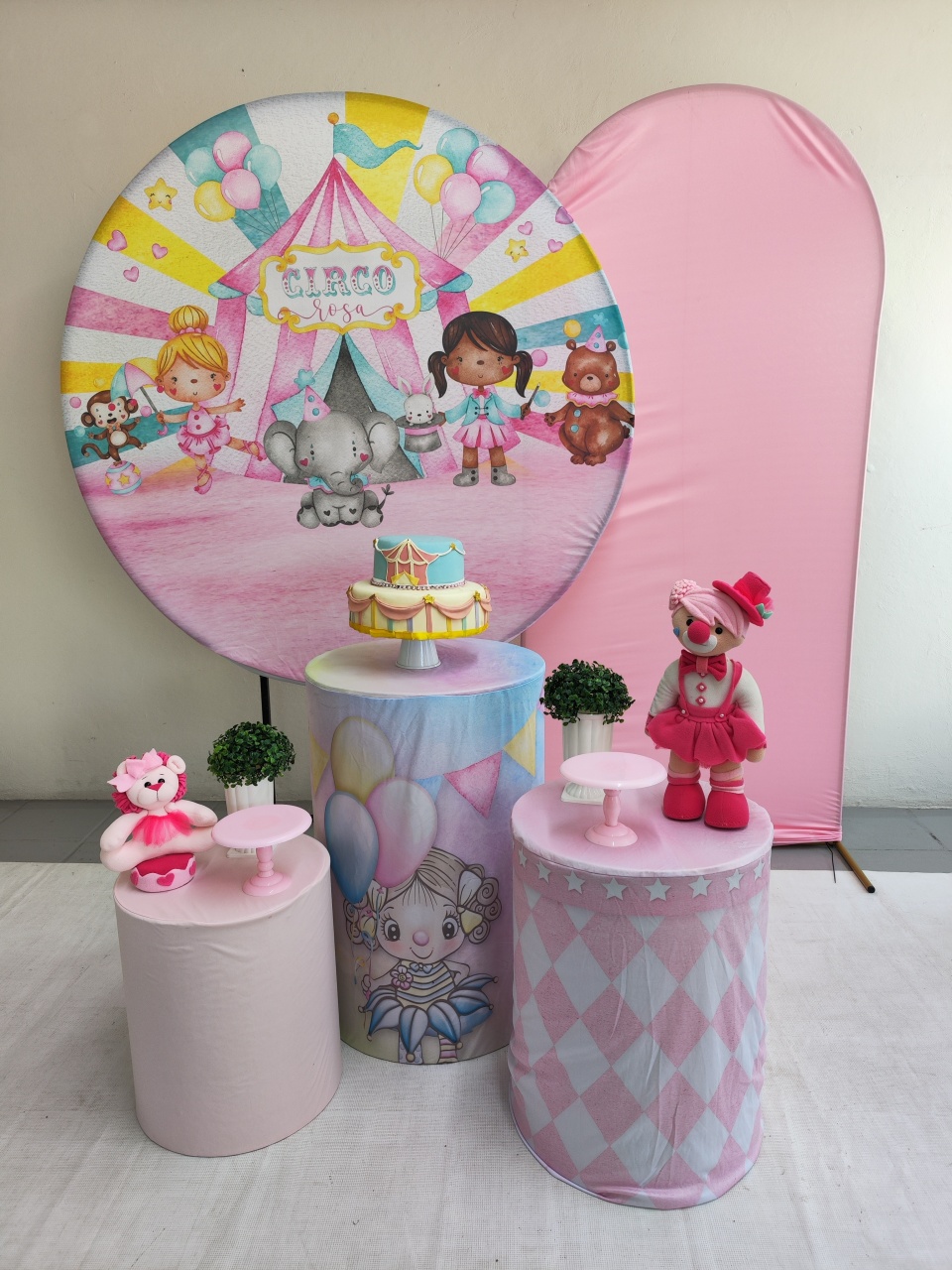 Kit Circo Rosa Opção Plus  - Elisete Festas Kit Pegue e Monte