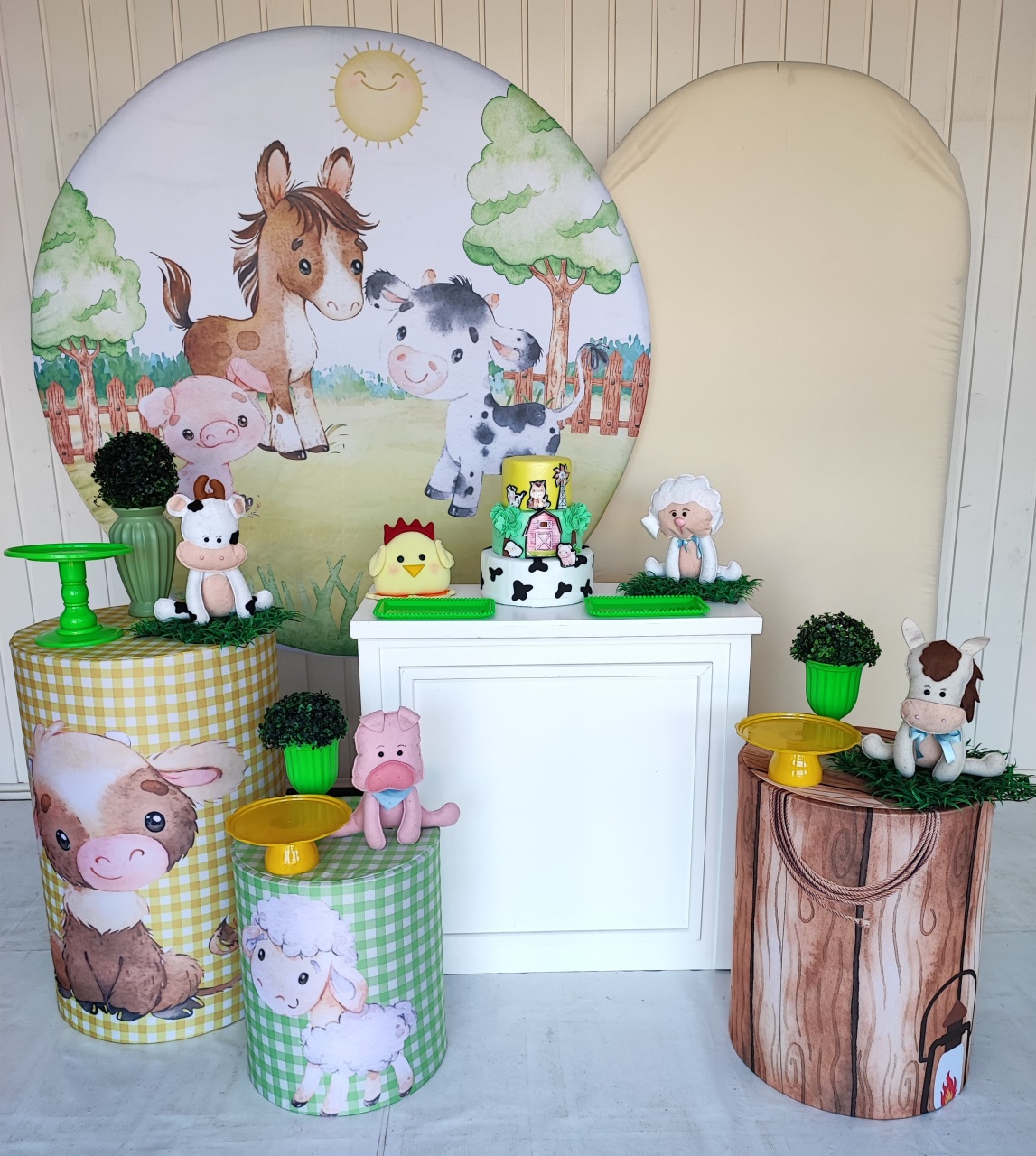 Kit Fazendinha Menino Baby - Opção Plus  - Elisete Festas Kit Pegue e Monte