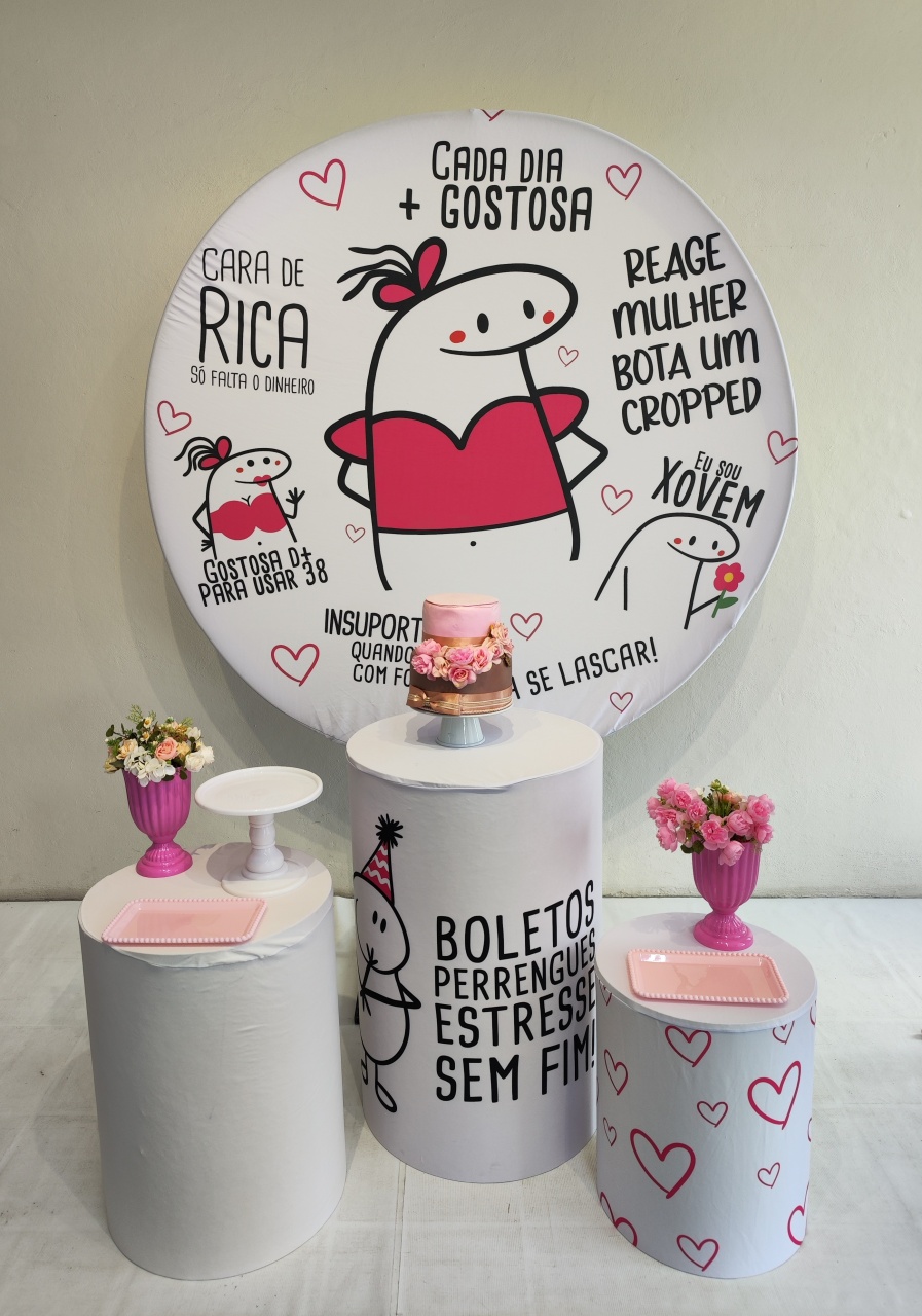 Kit Flok Menina Adulto  Opçao 2 - Elisete Festas Kit Pegue e Monte