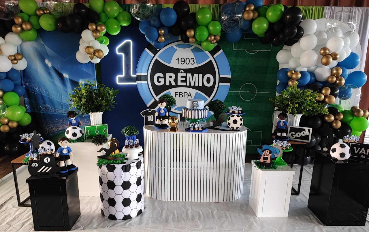 Montagem Gremio Futebol - Elisete Festas Kit Pegue e Monte