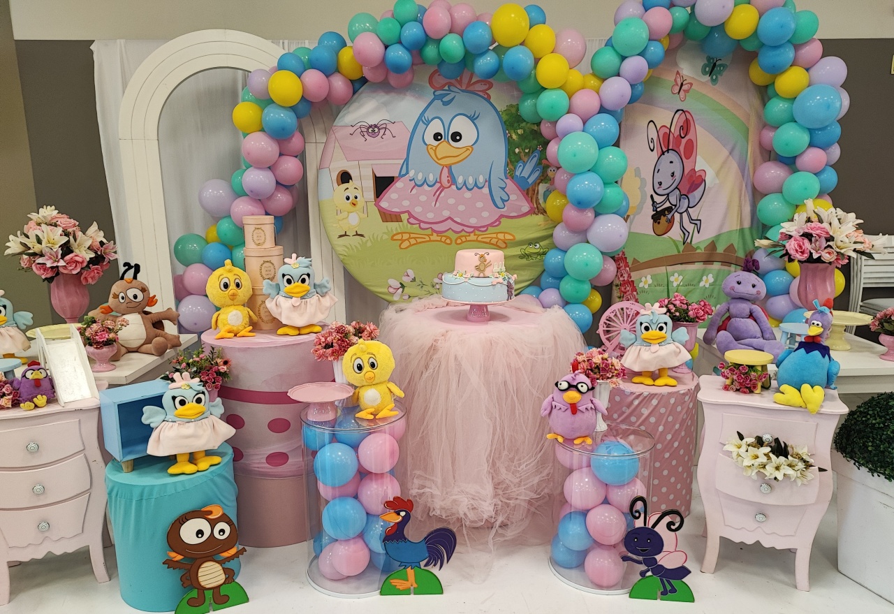 Montagem Galinha Pintadinha  Candy - Elisete Festas Kit Pegue e Monte