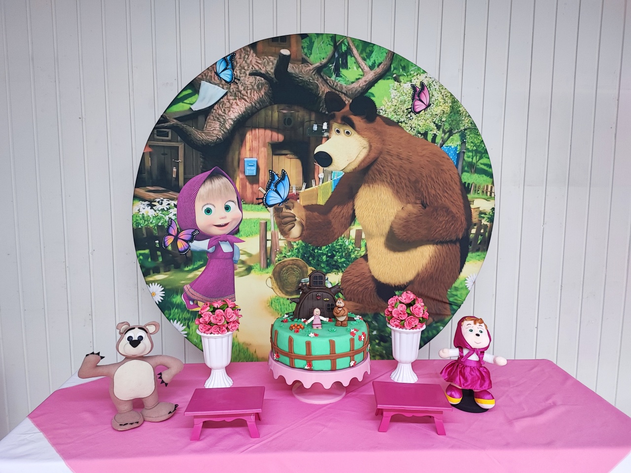 Kit Masha E O Urso - Opção 1  - Elisete Festas Kit Pegue e Monte