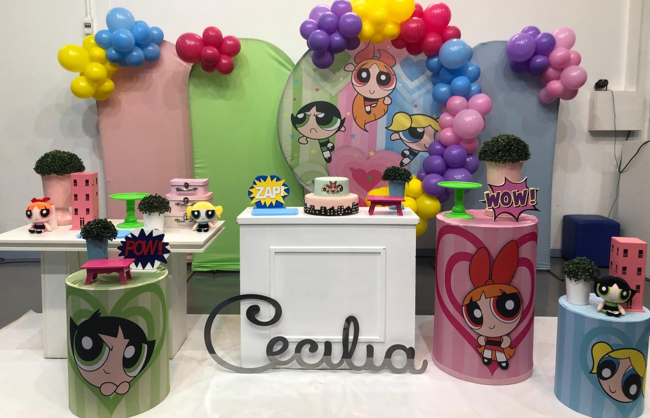 Montagem Meninas Super Poderosas  - Elisete Festas Kit Pegue e Monte