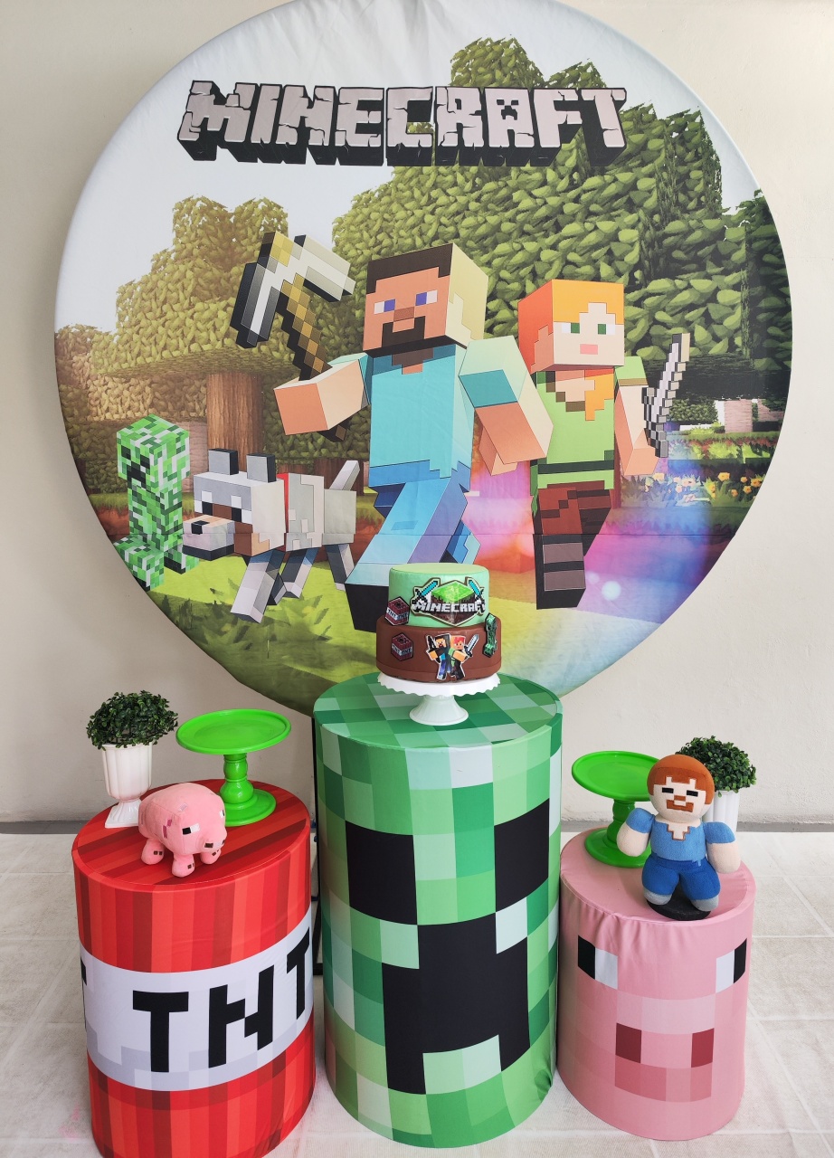 Kit Miniecraft (1.80) - Opção 2  - Elisete Festas Kit Pegue e Monte