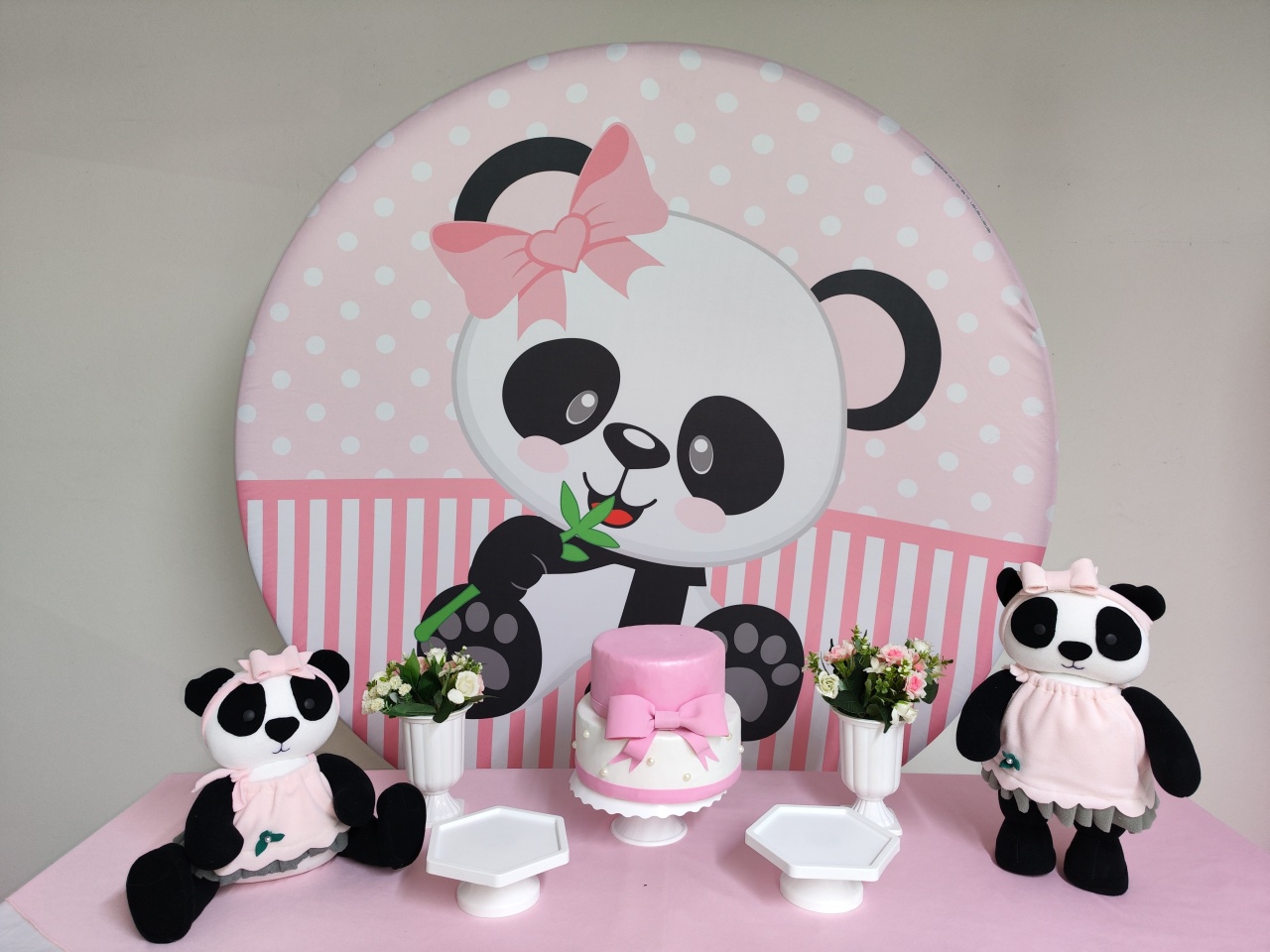 Kit Panda Menina Opção 1 - Elisete Festas Kit Pegue e Monte