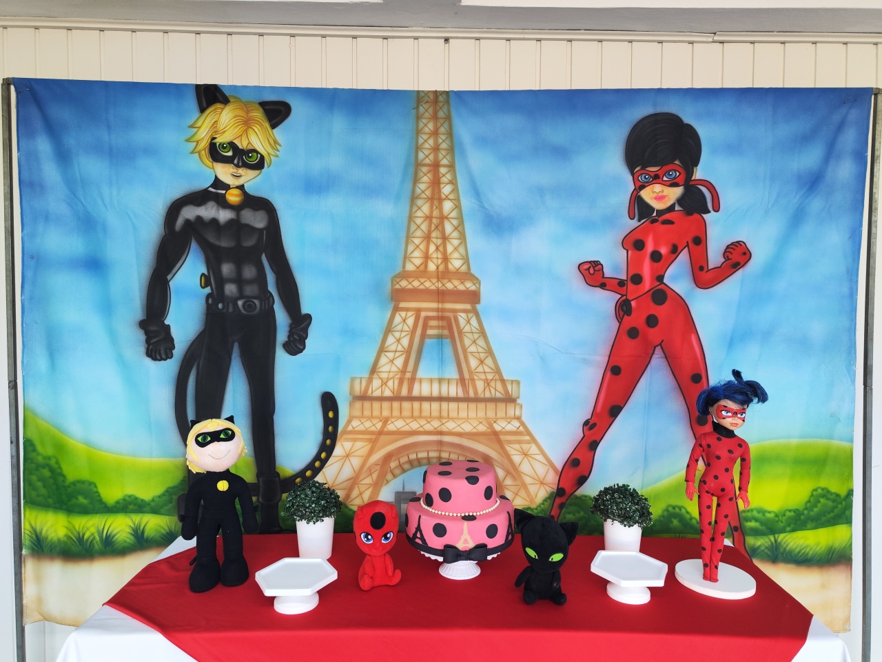 Kit Ladybug Retangular  - Elisete Festas Kit Pegue e Monte