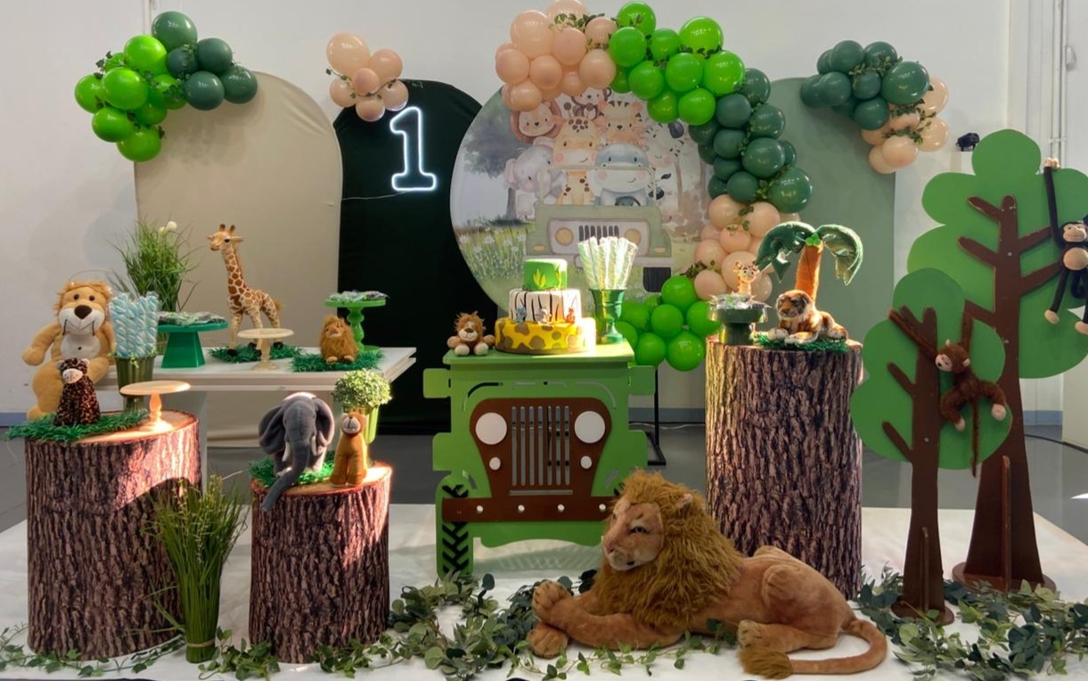 Montagem Safari 6 - Elisete Festas Kit Pegue e Monte