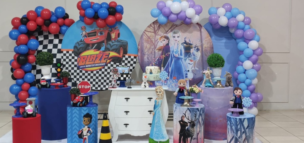 Montagem Cenário Duplo Blazer E Fronze - Elisete Festas Kit Pegue e Monte