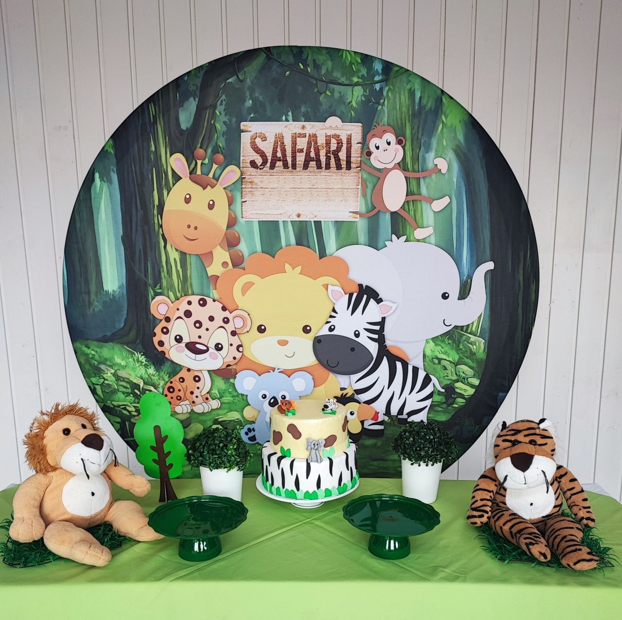 Kit Safari  Infantil (Opção 1) - Elisete Festas Kit Pegue e Monte
