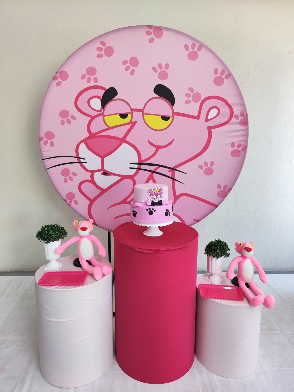 Kit Pantera Cor de Rosa ( Opçao 2) - Elisete Festas Kit Pegue e Monte
