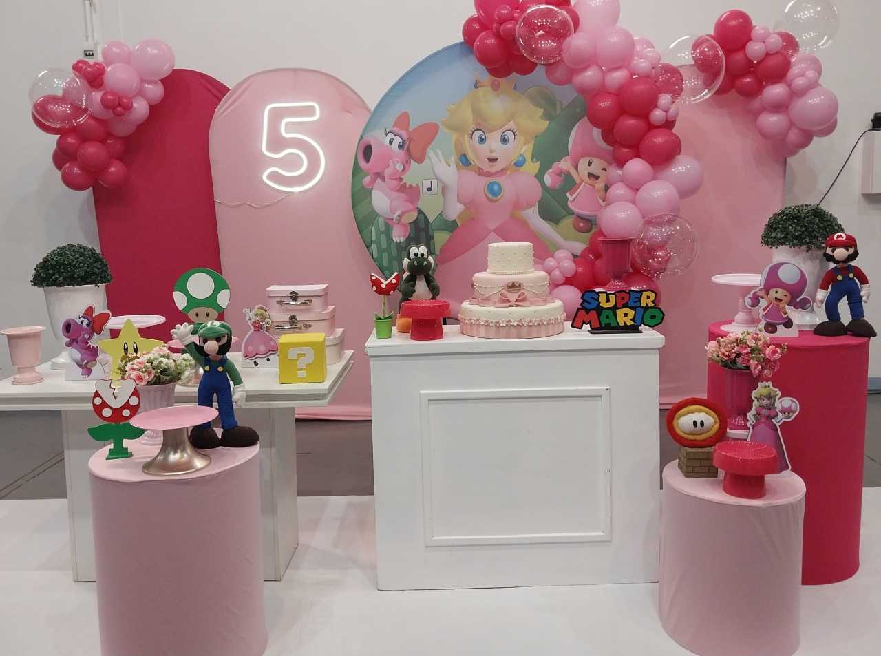 Montagem Princesa Super Mário  - Elisete Festas Kit Pegue e Monte