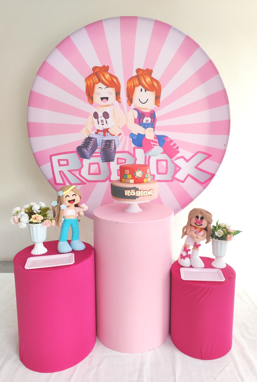 Kit Roblox Menina Opção 2 - Elisete Festas Kit Pegue e Monte