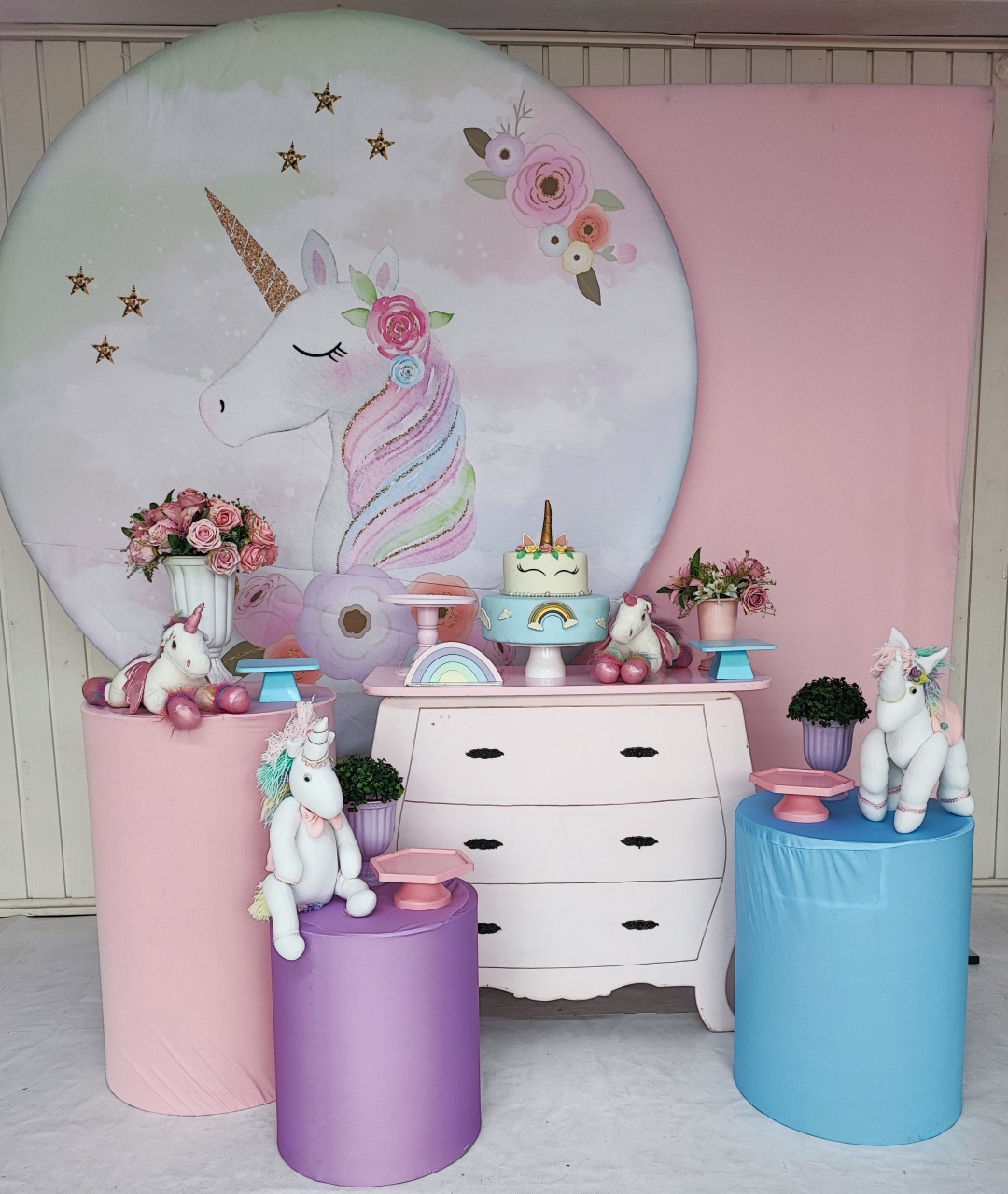 Kit Unicórnio (1,80) Opção Plus - Elisete Festas Kit Pegue e Monte