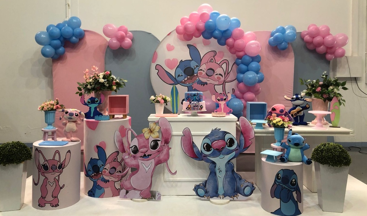 Montagem Stitch 2 - Elisete Festas Kit Pegue e Monte