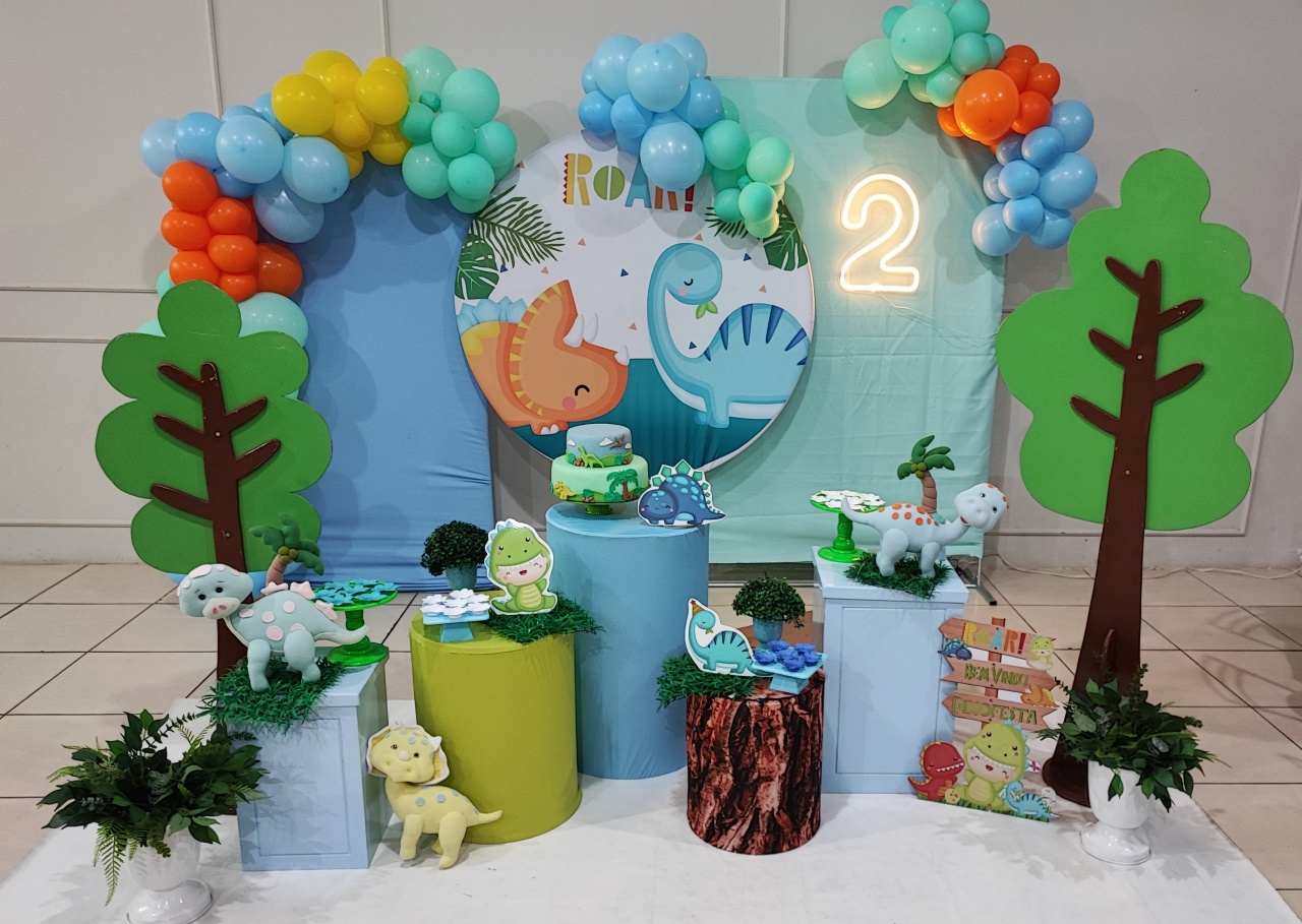 Montagem Dino Baby 3 - Elisete Festas Kit Pegue e Monte