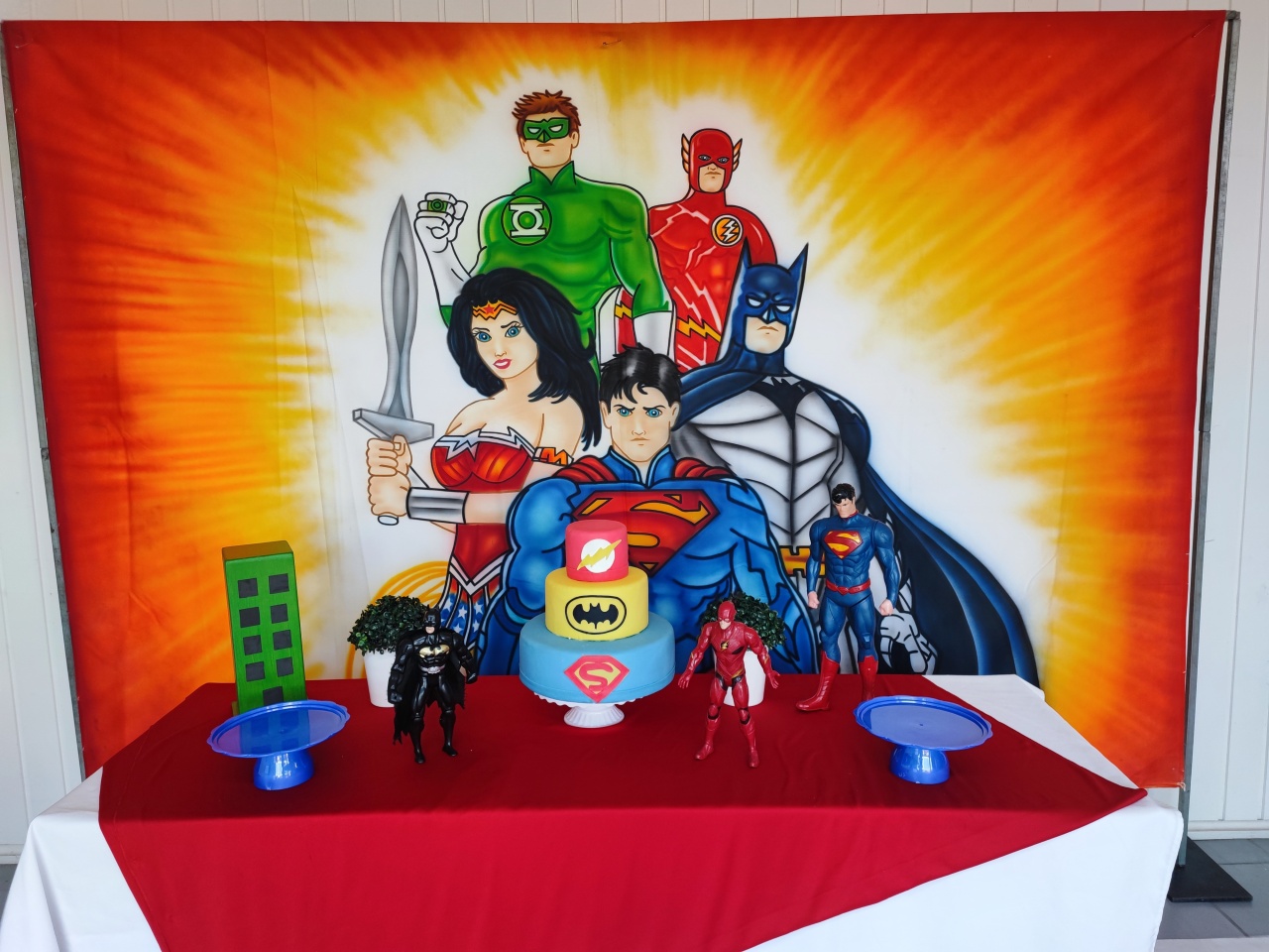 Kit Liga da Justiça Retangular - Elisete Festas Kit Pegue e Monte