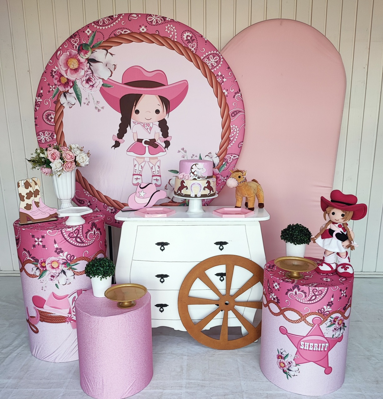 Kit Fazendinha Menina Cauntry - Opção Plus - Elisete Festas Kit Pegue e Monte