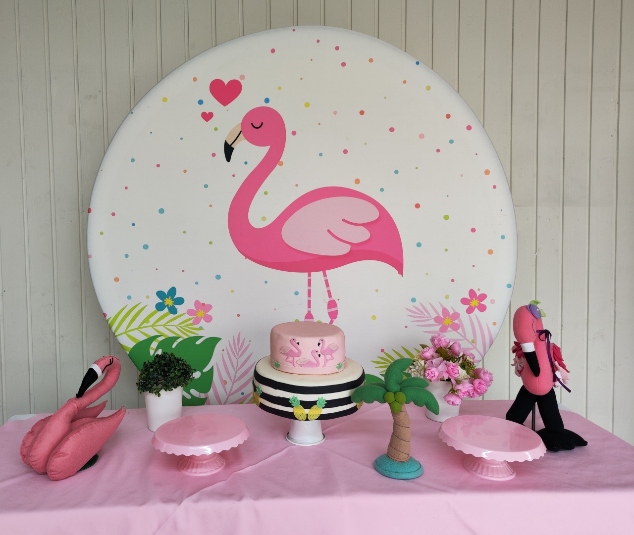 Kit Flamingo 2 Opção 1 - Elisete Festas Kit Pegue e Monte