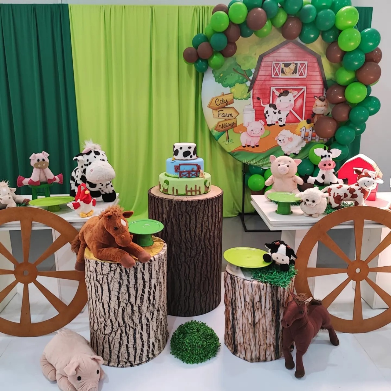 Montagem Fazendinha Menino - Elisete Festas Kit Pegue e Monte
