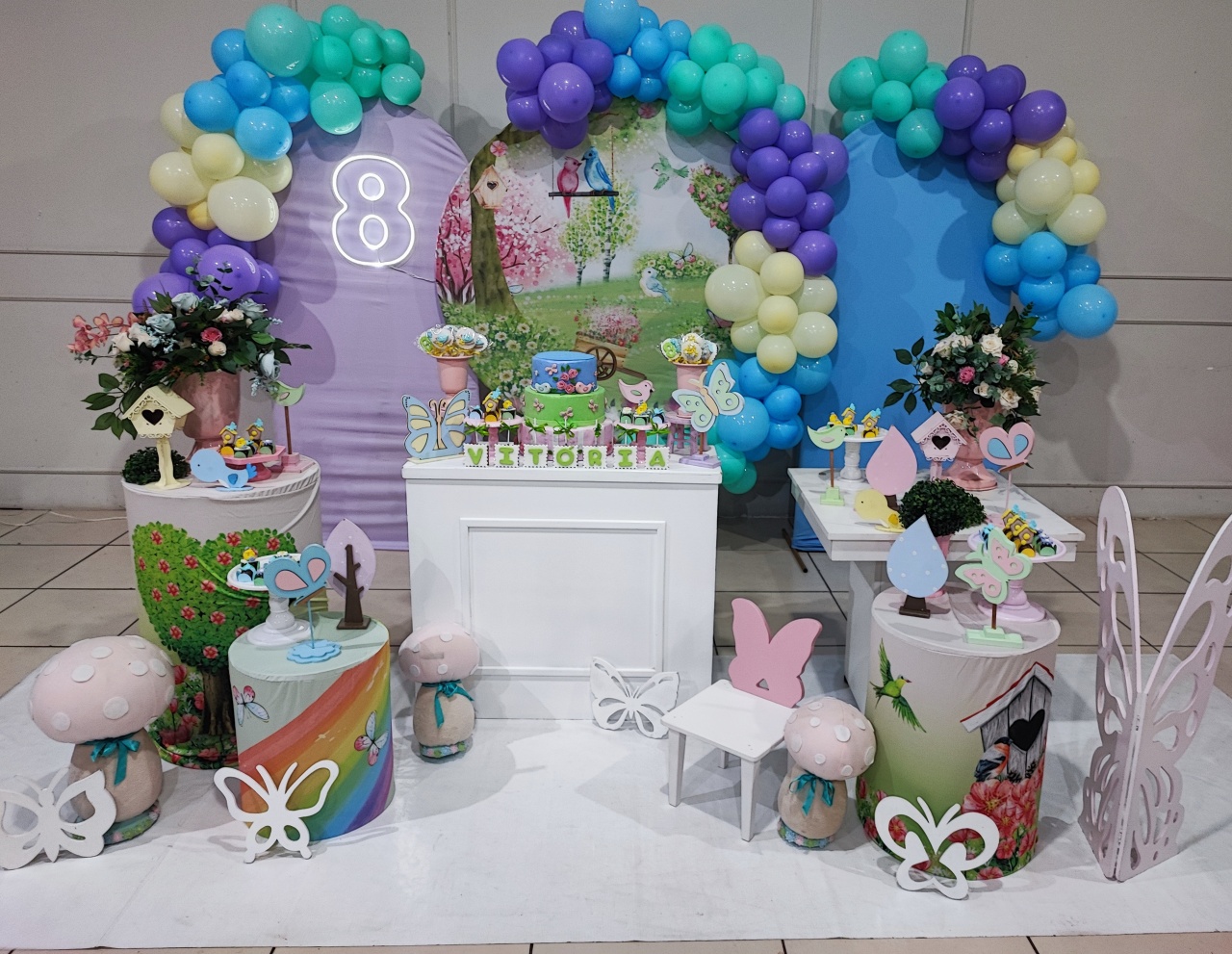 Montagem Jardim /Pássaro - Elisete Festas Kit Pegue e Monte